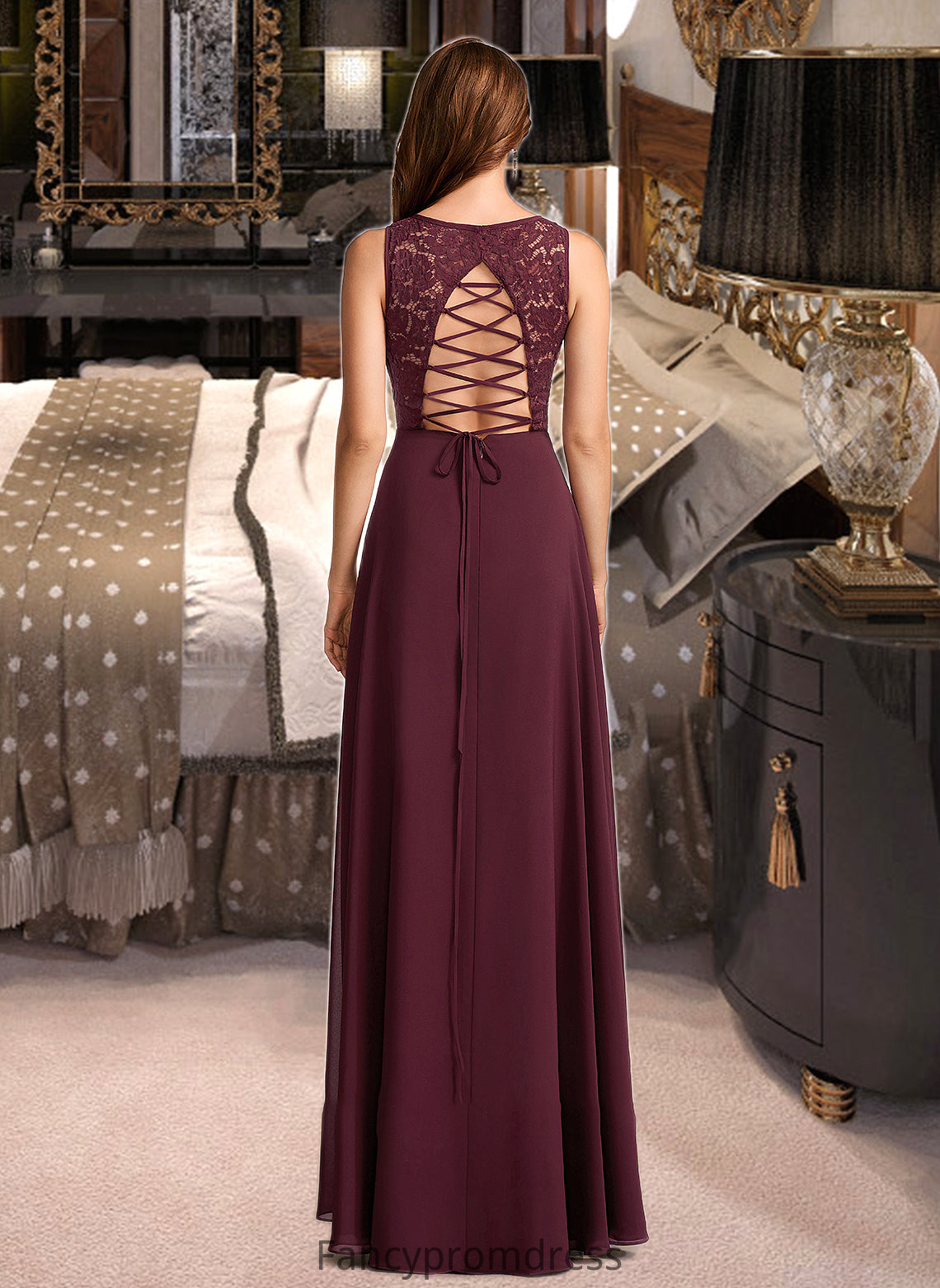 Francesca A-Line Floor-Length Bridesmaid Dress DRP0013118