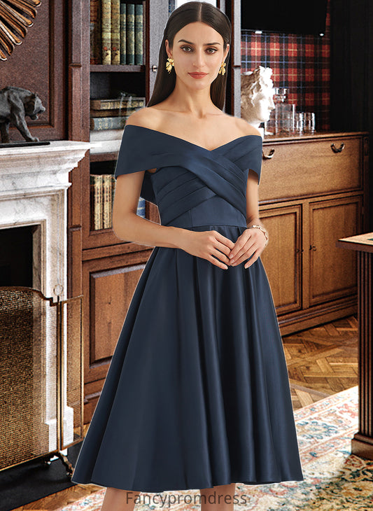 Jaelynn A-Line Off-the-Shoulder Knee-Length Bridesmaid Dress With Pockets DRP0013150