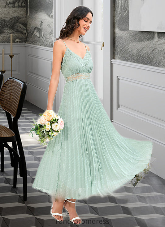 Mignon A-LineV-neckAnkle-LengthBridesmaidDress#273652 DRP0013283