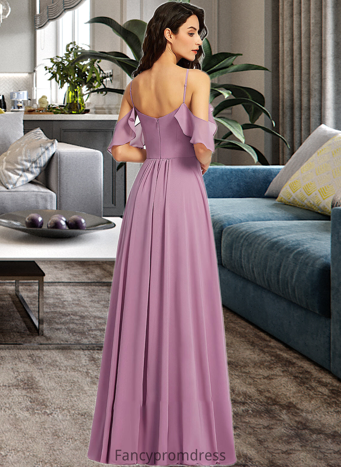 Delaney A-Line Scoop Neck Floor-Length Bridesmaid Dress With Pockets DRP0013287