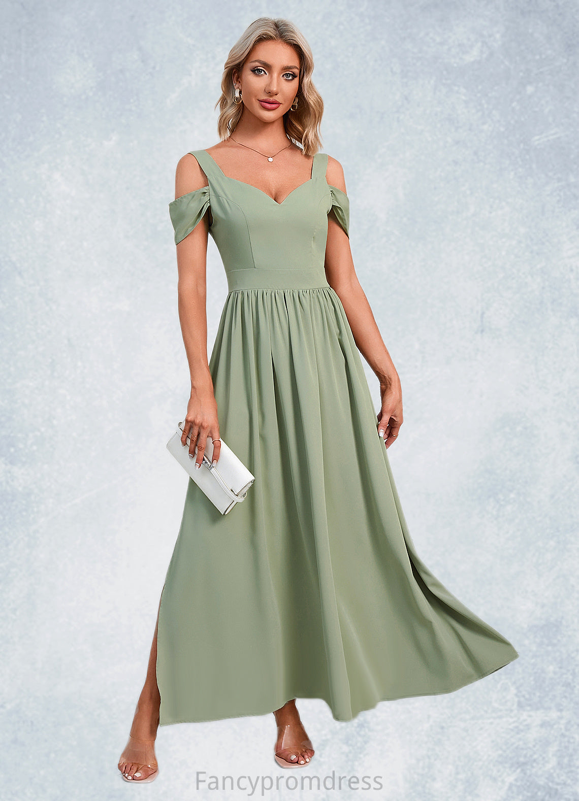 Rosie Ruffle Sweetheart Elegant A-line Polyester Maxi Dresses DRP0022426