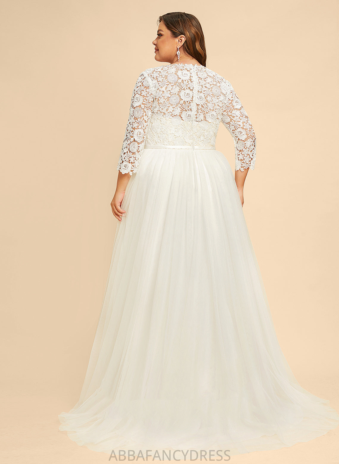 Kaylin Wedding Dress Wedding Dresses A-Line Lace Sweep Train Tulle