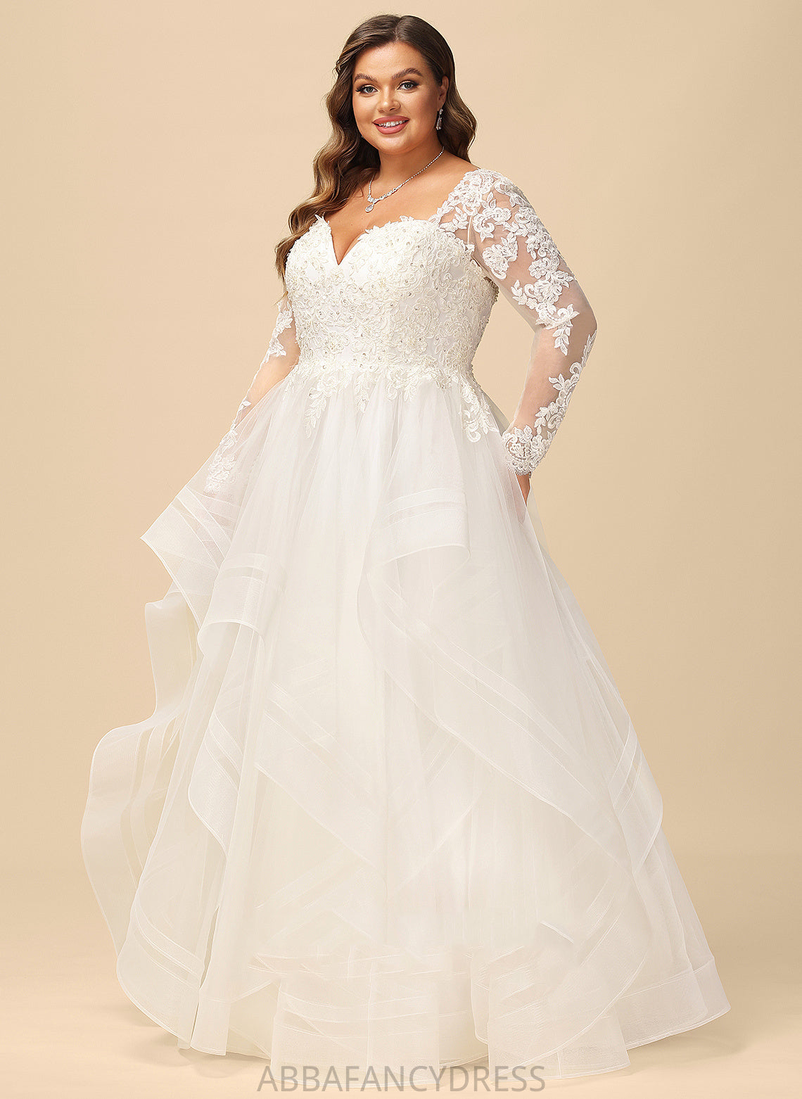 Dress Ball-Gown/Princess Tulle V-neck Jan With Wedding Beading Sequins Wedding Dresses Lace Floor-Length