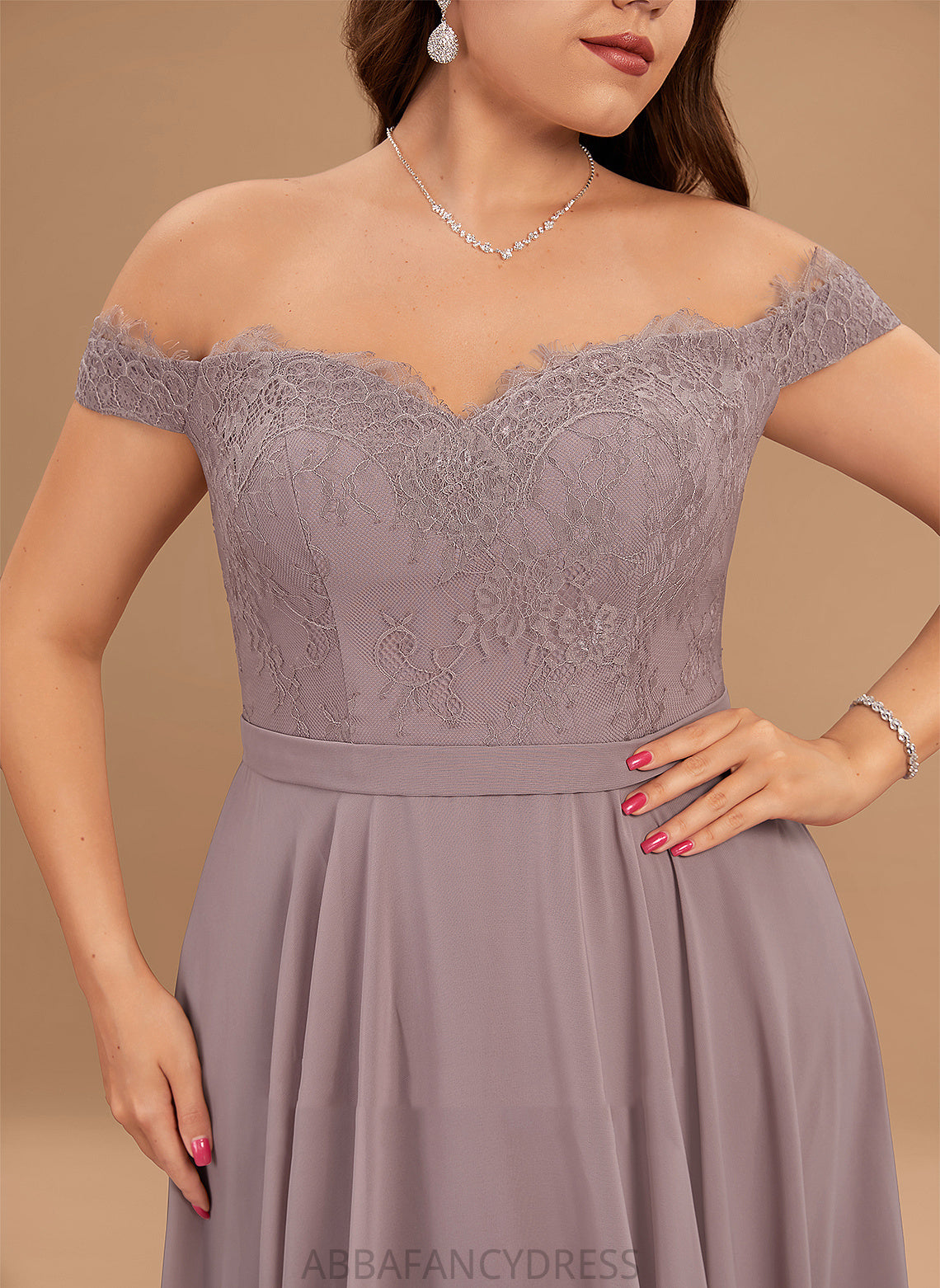 Beading With Homecoming Off-the-Shoulder Chiffon Homecoming Dresses Lace A-Line Kendall Tea-Length Dress