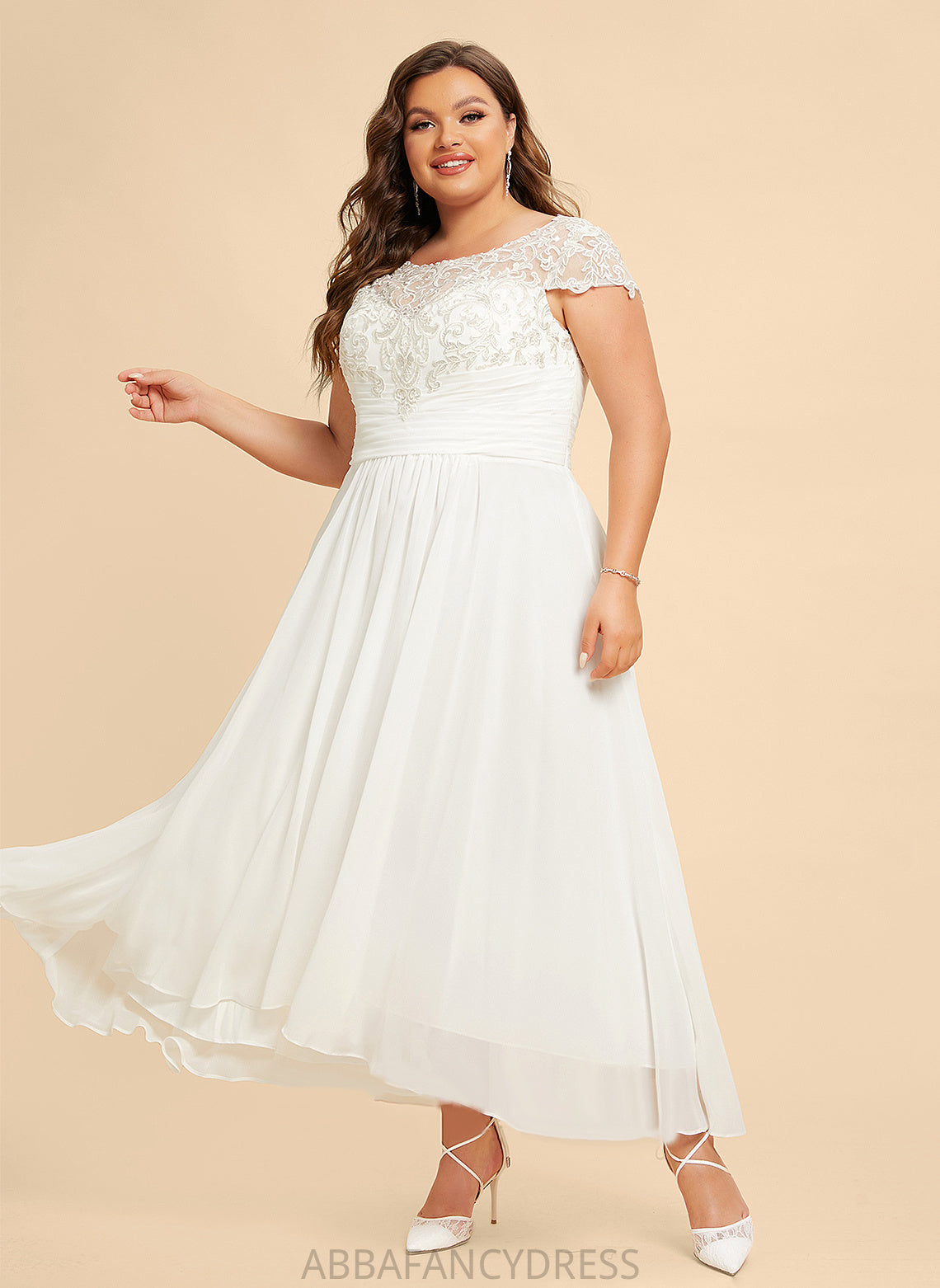 Asymmetrical Dress India Scoop Wedding Wedding Dresses A-Line Neck Chiffon Lace