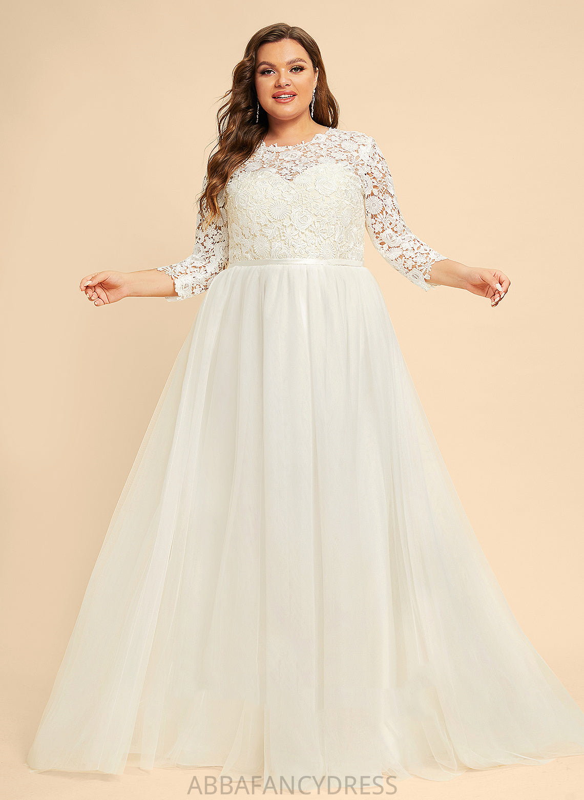 Kaylin Wedding Dress Wedding Dresses A-Line Lace Sweep Train Tulle