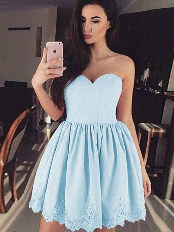 2024 Ball Homecoming Dresses Jemima Gown Sweetheart Sleeveless Applique Pleated Cut Short/Mini