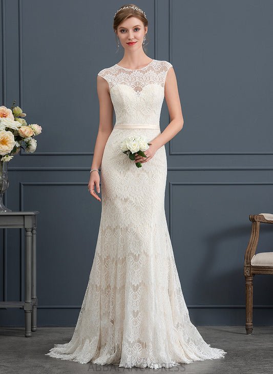 Sweep Scoop Wedding Neck Train Trumpet/Mermaid Lace Erin Wedding Dresses Dress