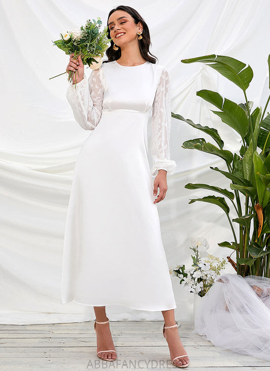 A-Line Wedding Tea-Length Emmalee Dress Wedding Dresses