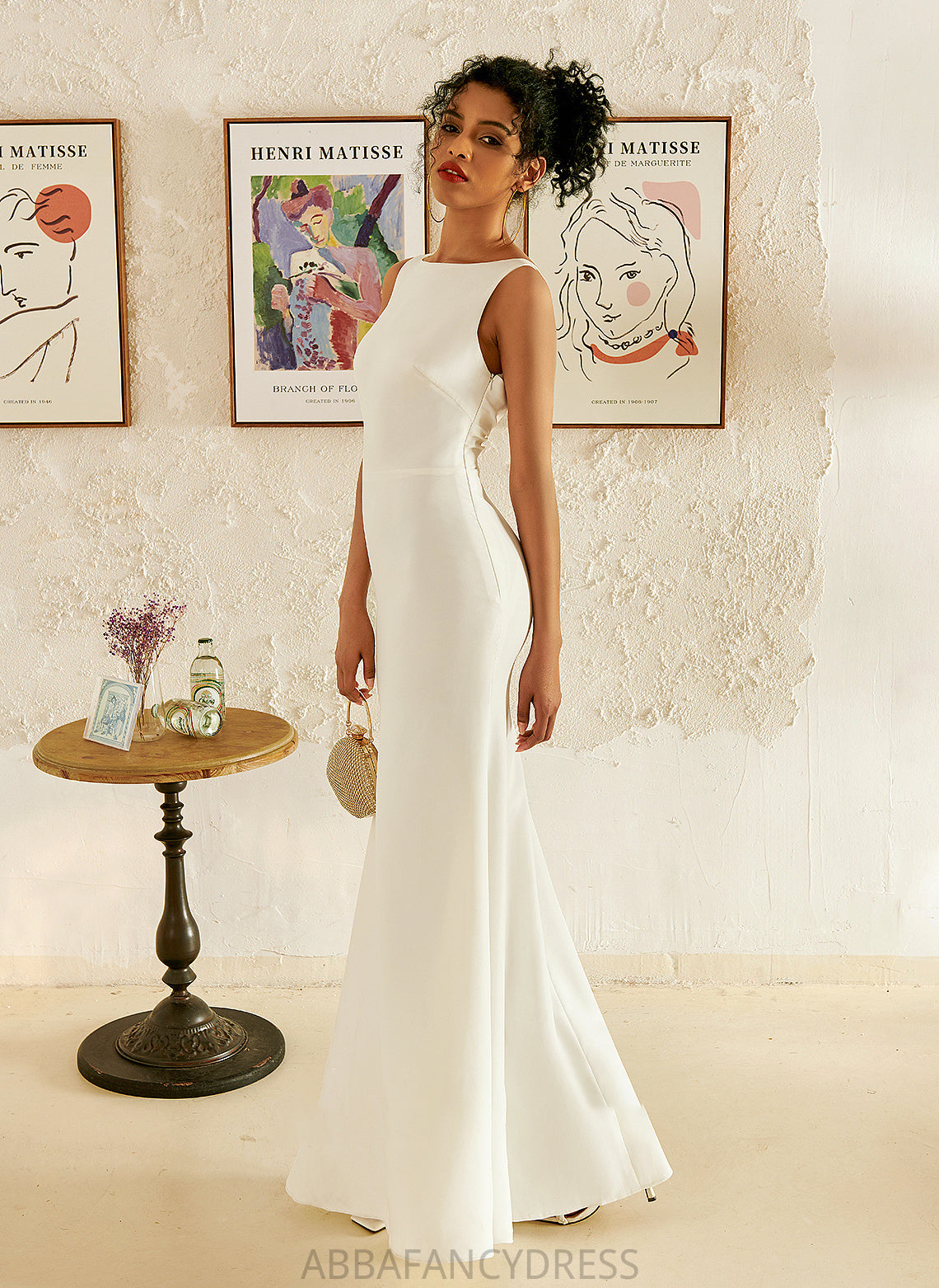 Dress Judith Trumpet/Mermaid Floor-Length Neck Scoop Wedding Wedding Dresses