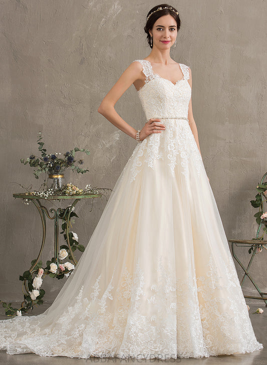 Wedding Yamilet Beading Train Ball-Gown/Princess Sweetheart With Tulle Court Sequins Dress Wedding Dresses