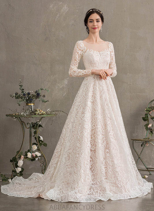 Lace Kennedi Court Illusion Ball-Gown/Princess Dress Train Wedding Wedding Dresses