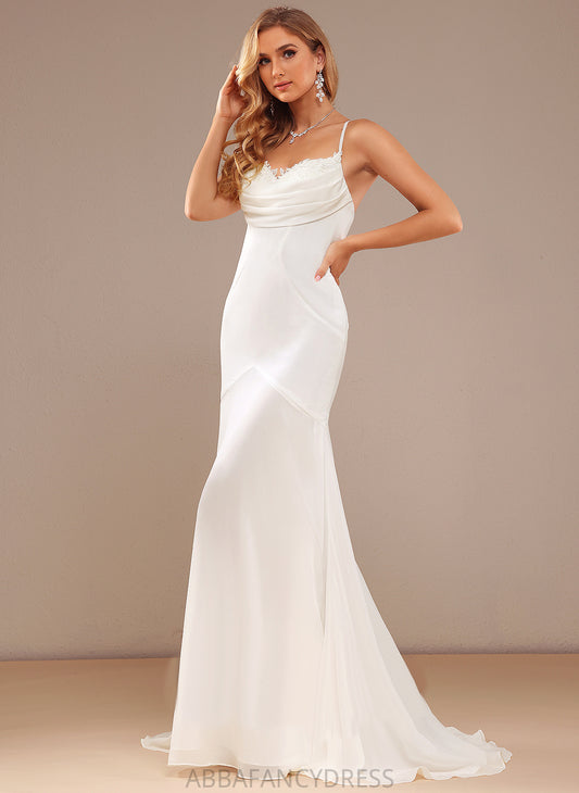 Wedding Dresses Sweep Trumpet/Mermaid Train Lace Dress Wedding With Chiffon Heather V-neck