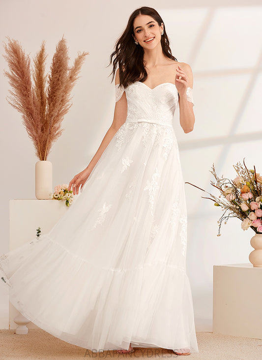 Beading With Addisyn Wedding Dresses Floor-Length Dress Sequins Off-the-Shoulder Wedding A-Line