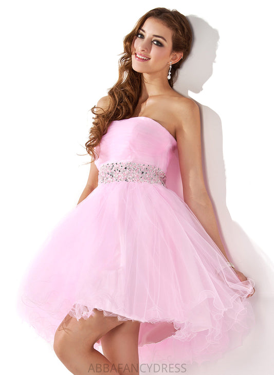 Sequins A-Line Tulle Sweetheart Homecoming Dresses Short/Mini Kristin With Homecoming Dress Beading