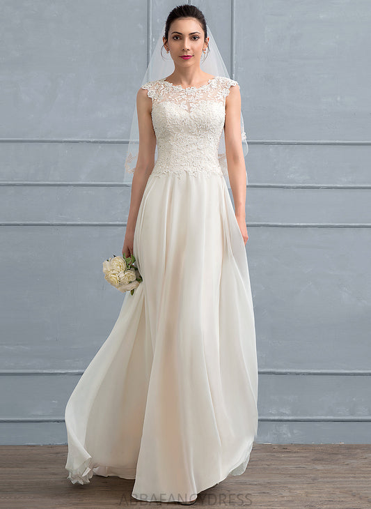 Sequins Dress A-Line Wedding Wedding Dresses Cassandra Beading With Floor-Length Chiffon