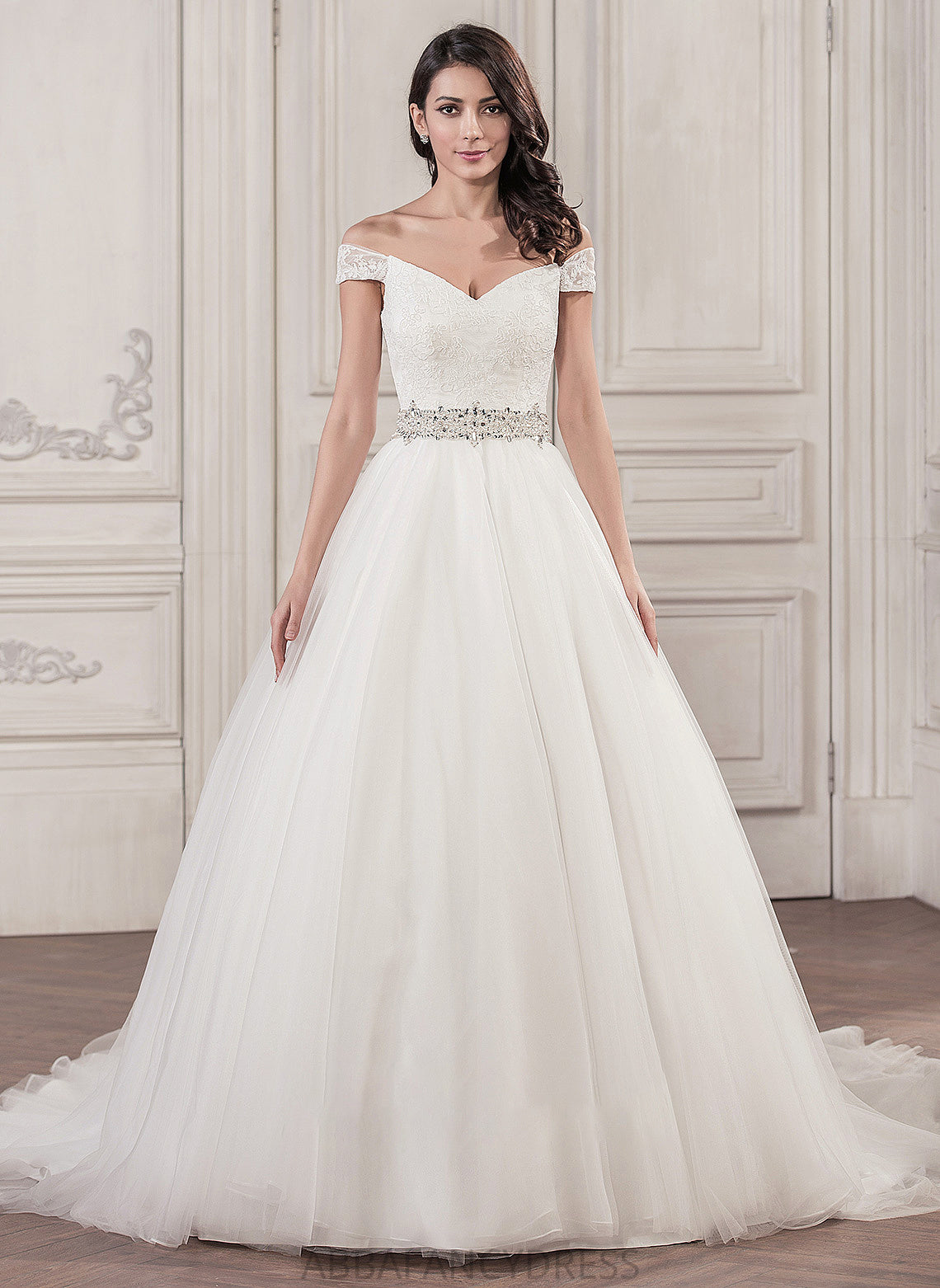 Wedding Wedding Dresses Beading Madilynn With Cathedral Dress Tulle Sequins Ball-Gown/Princess Train