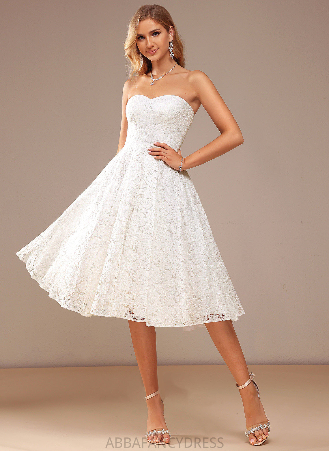 Lace Wedding Dresses Dress Wedding A-Line Lina Sweetheart Knee-Length