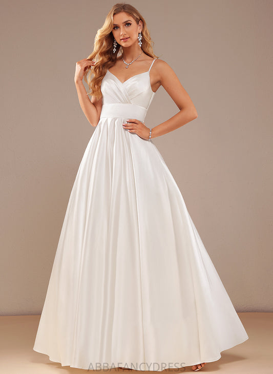 Wedding Dresses Wedding V-neck Ball-Gown/Princess Dress Satin Jaycee Floor-Length