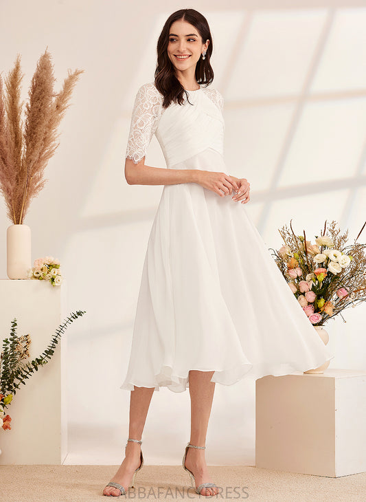 Mckenna Tea-Length With A-Line Beading Dress Wedding Wedding Dresses