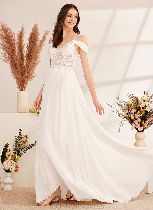 Sweep With V-neck A-Line Train Dress Karlie Beading Sequins Wedding Dresses Wedding