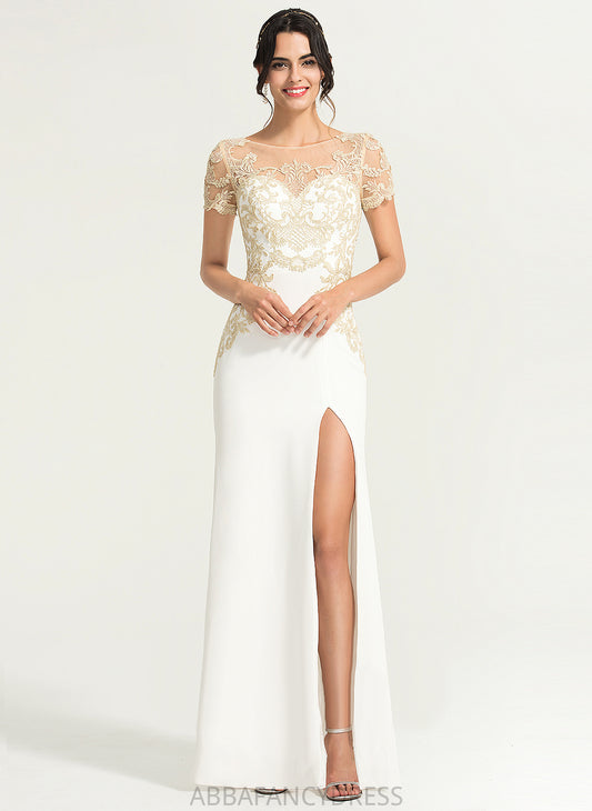 Dress Sheath/Column Lace Scoop Stretch Crepe Mariana Wedding Wedding Dresses Floor-Length