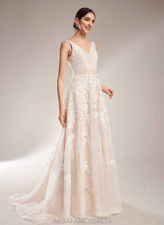 Viviana Wedding Dresses Court Train A-Line Dress Wedding V-neck