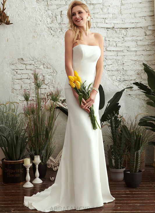 Strapless Wedding Dresses Trumpet/Mermaid Sweep Train Dress Wedding Janet