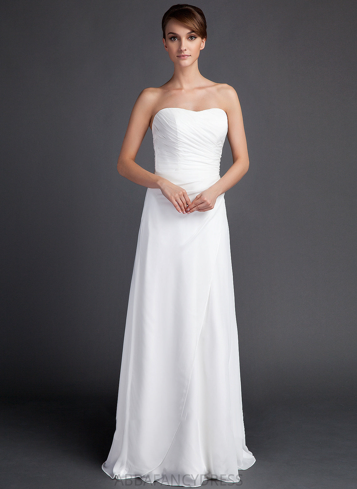 Dress Wedding Dresses Ruffle With Sheath/Column Sweetheart Wedding Chiffon Train Sweep Madalyn