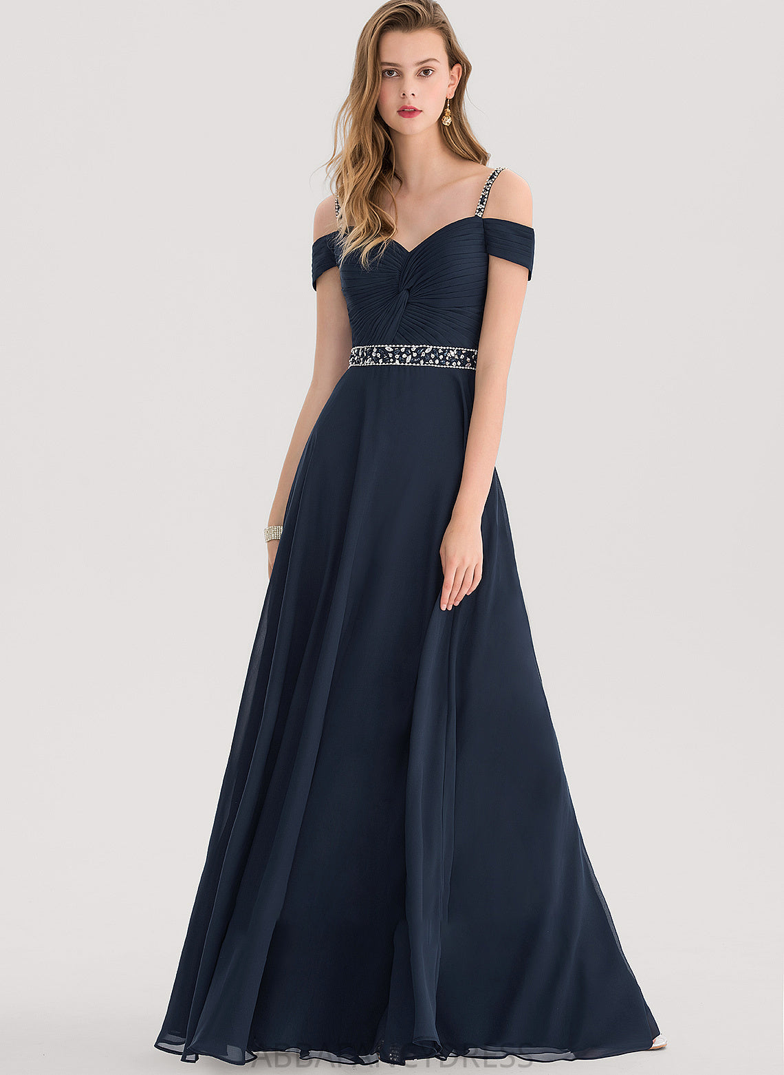 Sequins Beading Floor-Length With Sweetheart Danielle Prom Dresses A-Line Chiffon