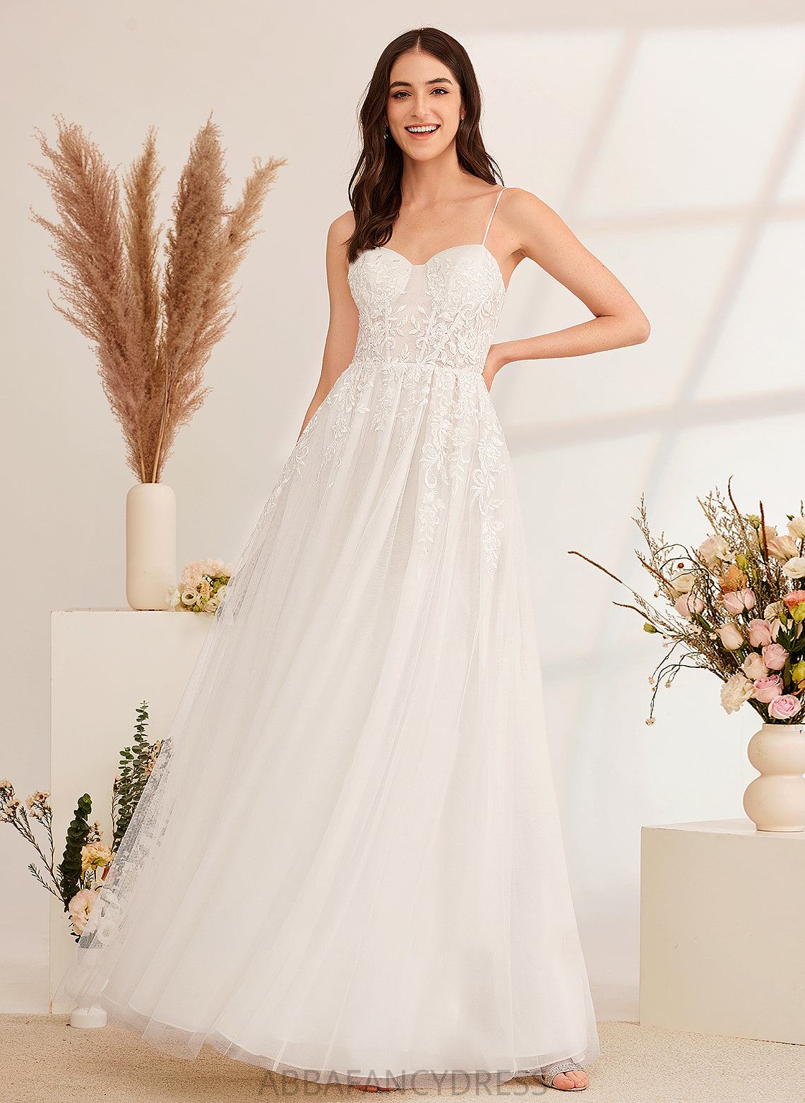 Front Beading With A-Line Wedding Dresses Averi Dress Floor-Length Sequins Split Sweetheart Wedding