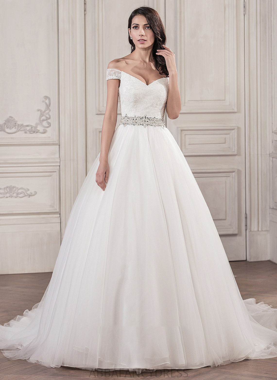 Wedding Wedding Dresses Beading Madilynn With Cathedral Dress Tulle Sequins Ball-Gown/Princess Train