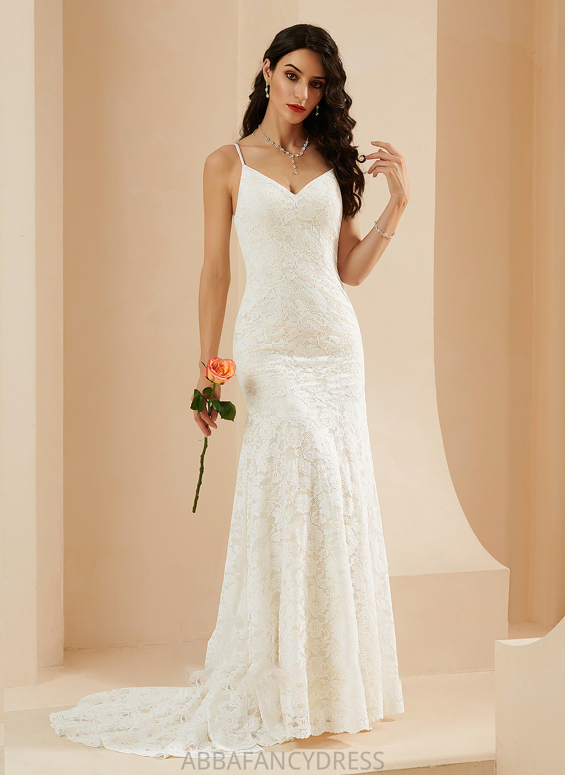 Dress Court Trumpet/Mermaid Wedding Wedding Dresses V-neck Train Sophie