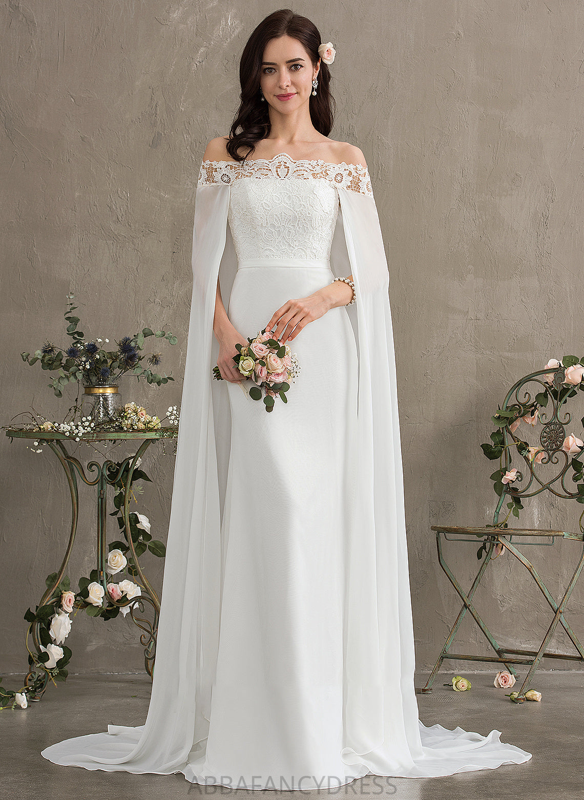 Court Train Sheath/Column Wedding Dresses Skylar Dress Wedding Chiffon