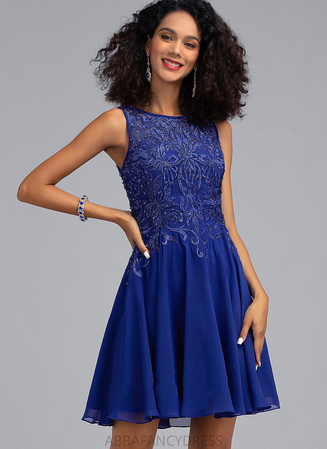 Beading Homecoming Scoop Homecoming Dresses With Dress Chiffon Neck A-Line Lace Short/Mini Natalia