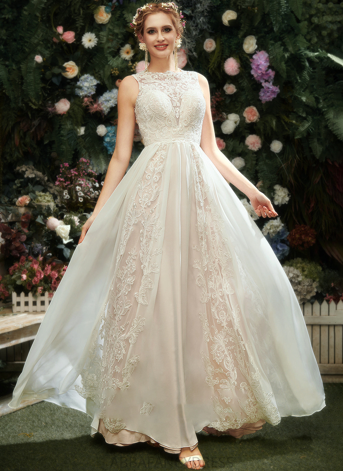 Wedding Dresses Wedding Neck Scoop With Claire Dress Lace Floor-Length A-Line