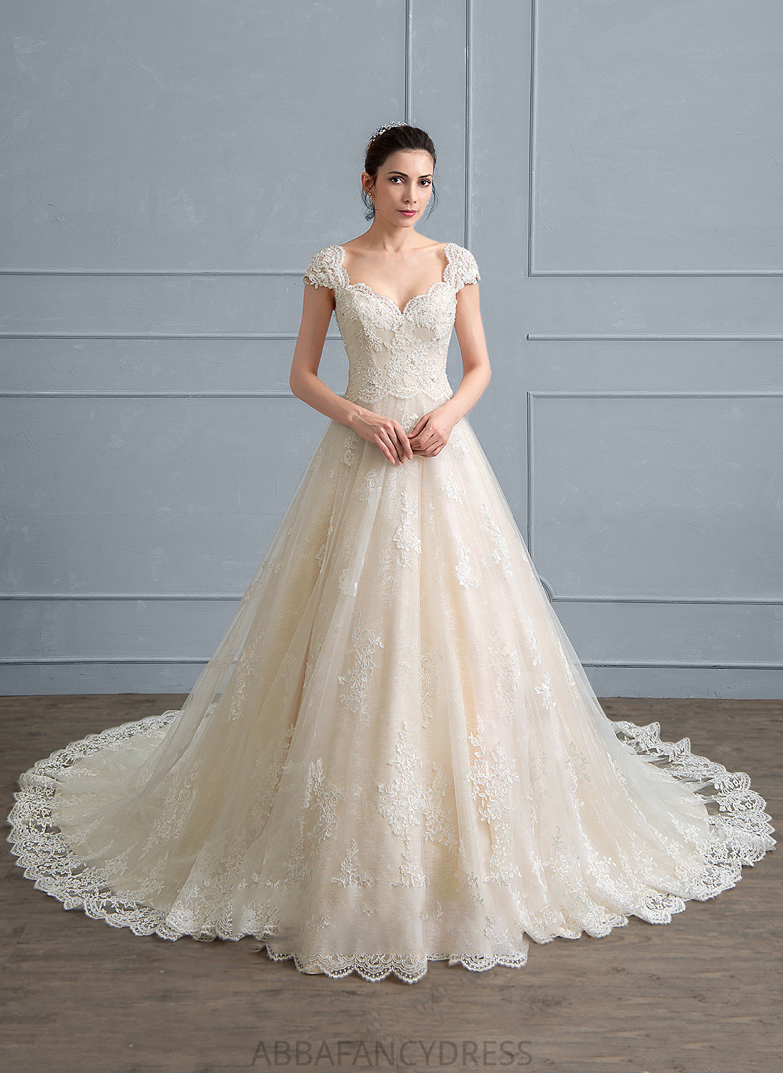 Wedding Dresses Dress Cathedral Tulle Beading Train With Ball-Gown/Princess Linda Sweetheart Sequins Lace Wedding