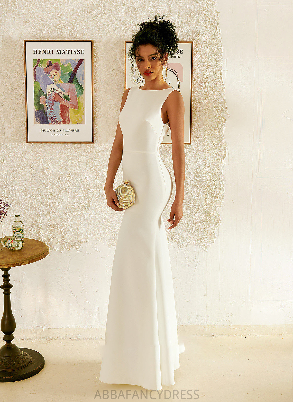 Dress Judith Trumpet/Mermaid Floor-Length Neck Scoop Wedding Wedding Dresses