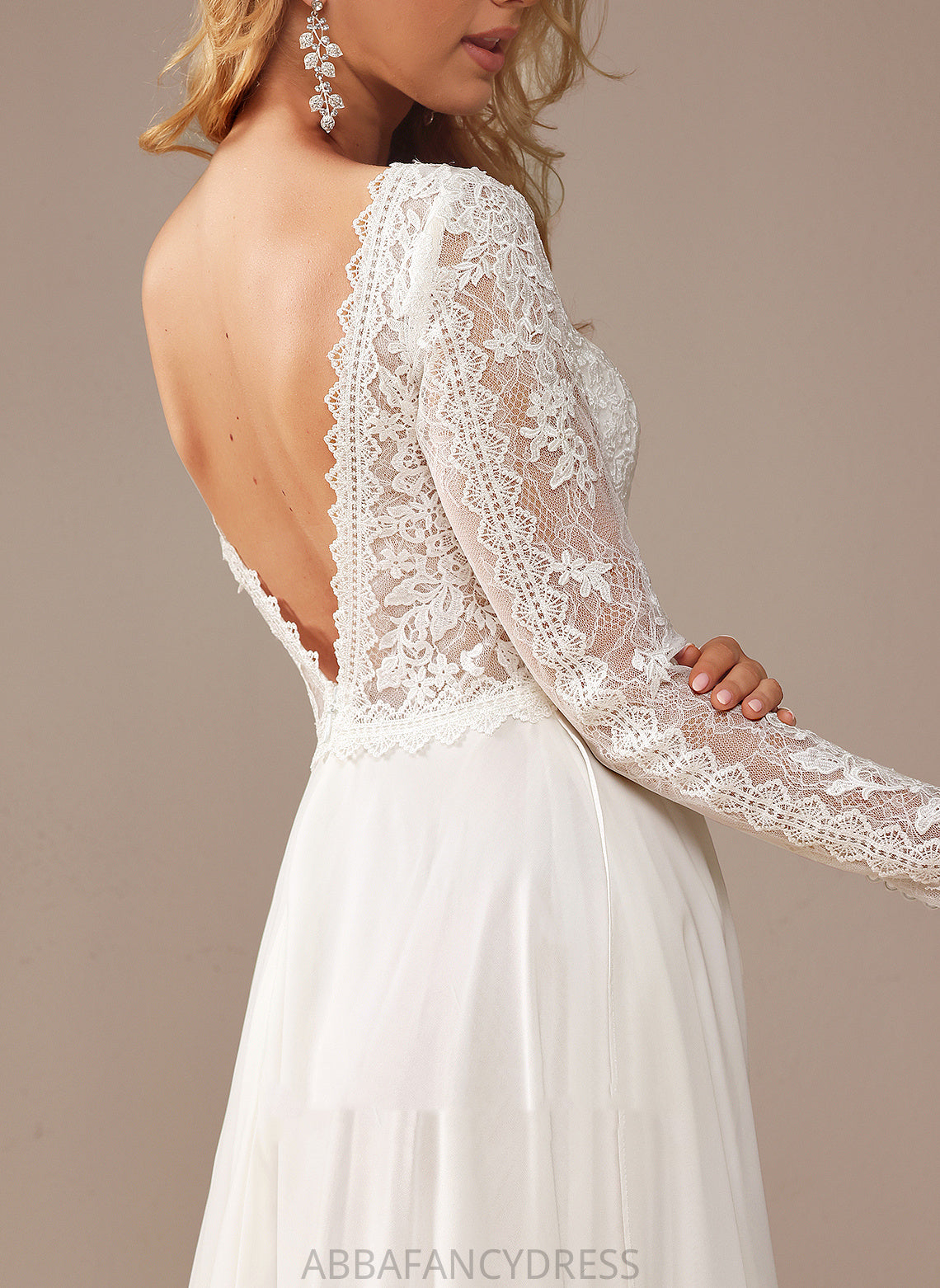 Train Lace Chiffon With Wedding Dress V-neck Ayana Ruffle A-Line Wedding Dresses Lace Court