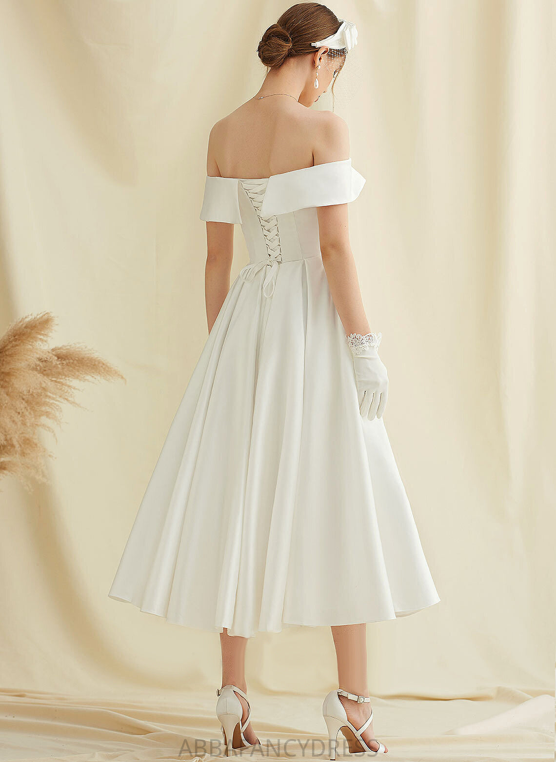 Wedding Dresses Janelle Dress Tea-Length A-Line Satin Wedding