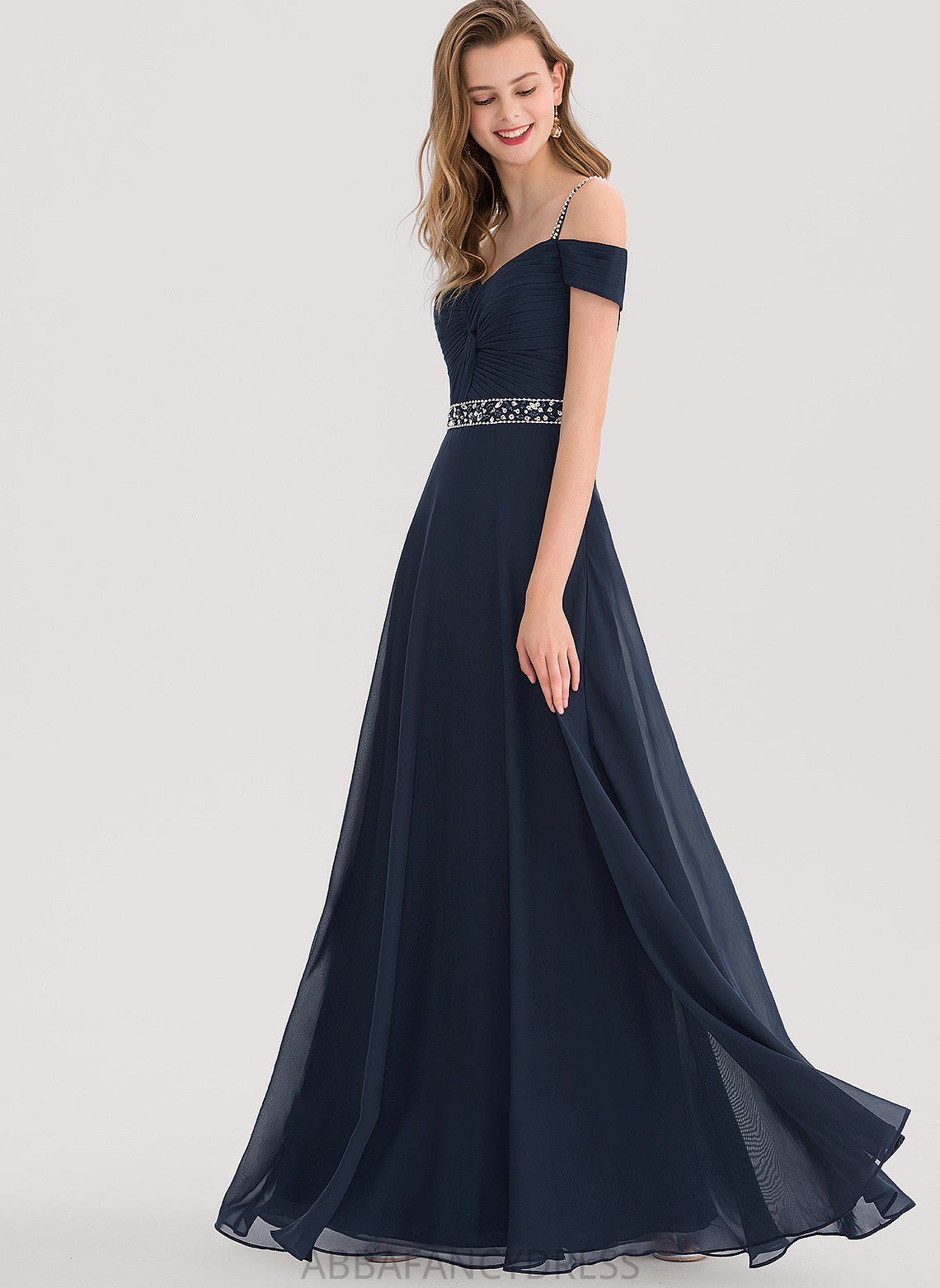 Sequins Beading Floor-Length With Sweetheart Danielle Prom Dresses A-Line Chiffon