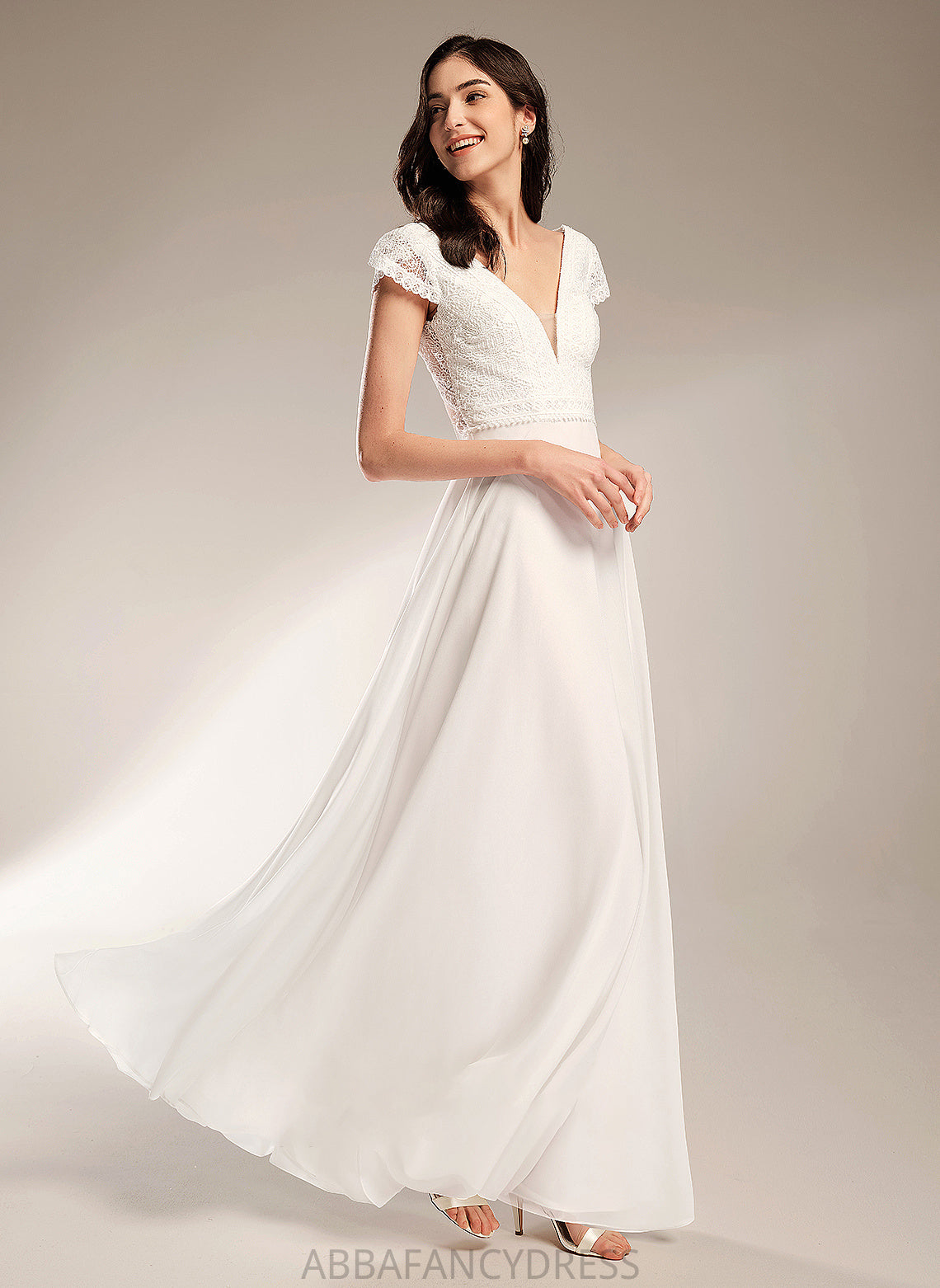 Nadia Dress Wedding A-Line Wedding Dresses Floor-Length V-neck