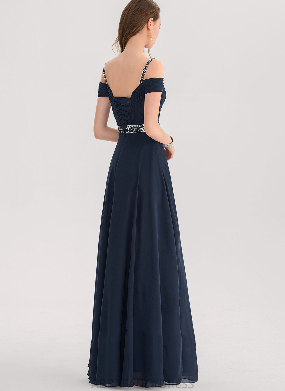 Sequins Beading Floor-Length With Sweetheart Danielle Prom Dresses A-Line Chiffon