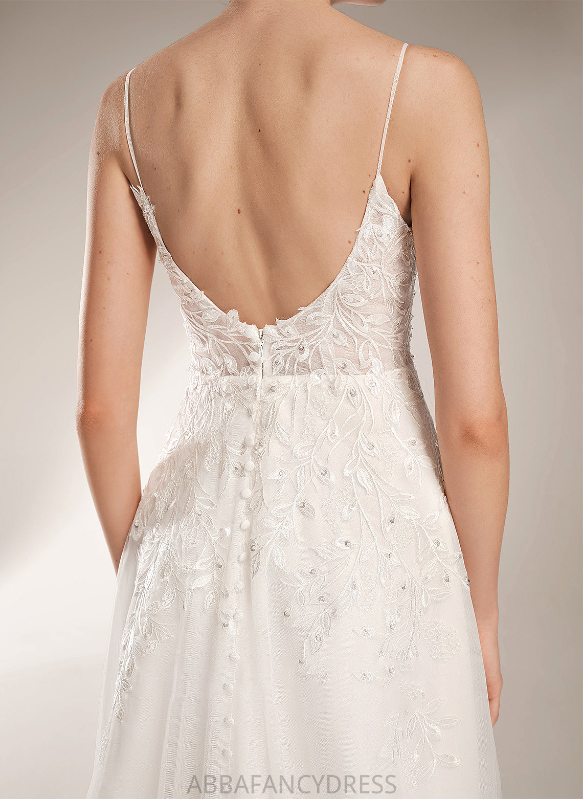 A-Line Train Sequins Wedding Dresses Dress With Neckline Square Court Wedding Beading Lilah