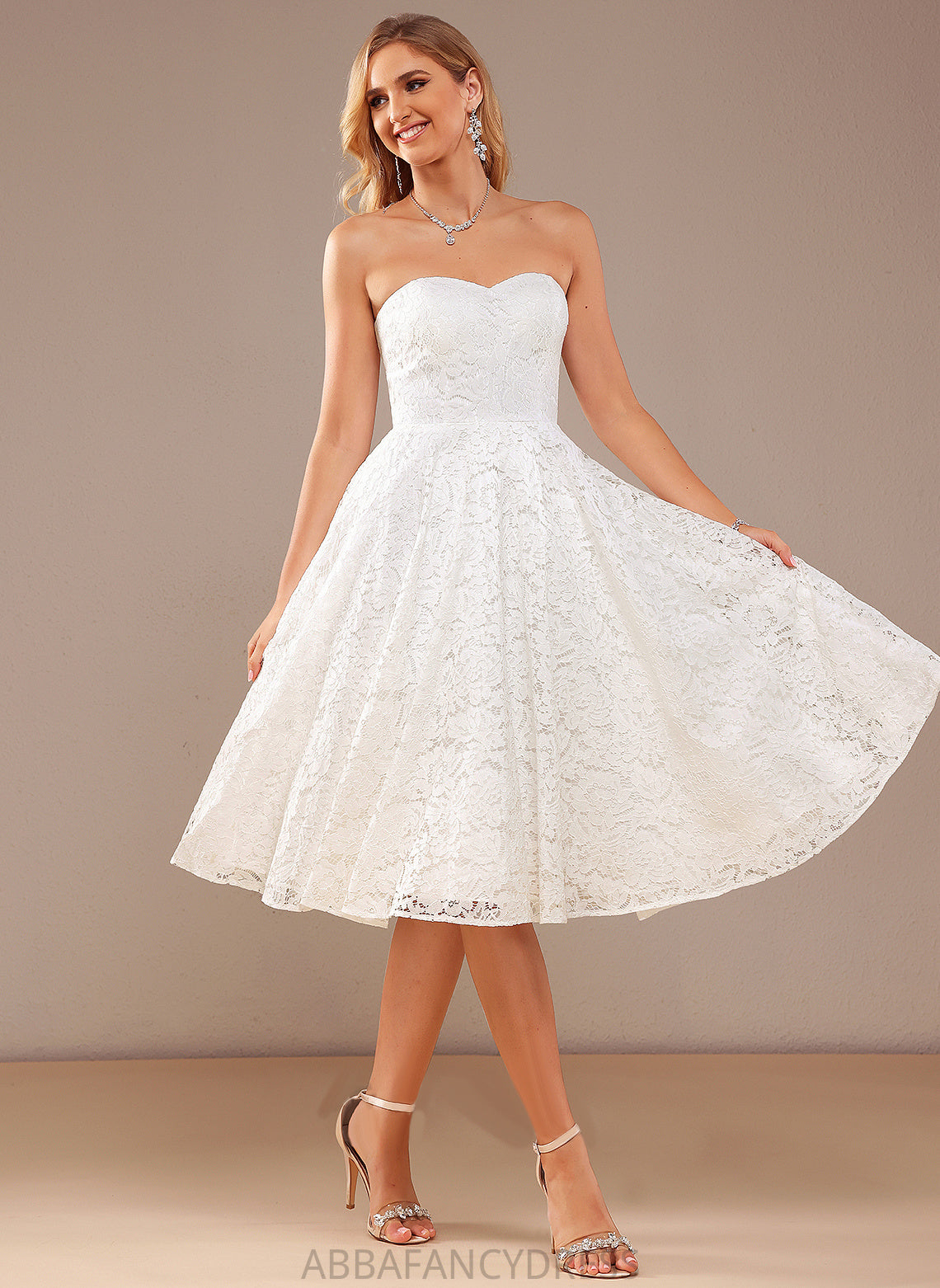 Lace Wedding Dresses Dress Wedding A-Line Lina Sweetheart Knee-Length