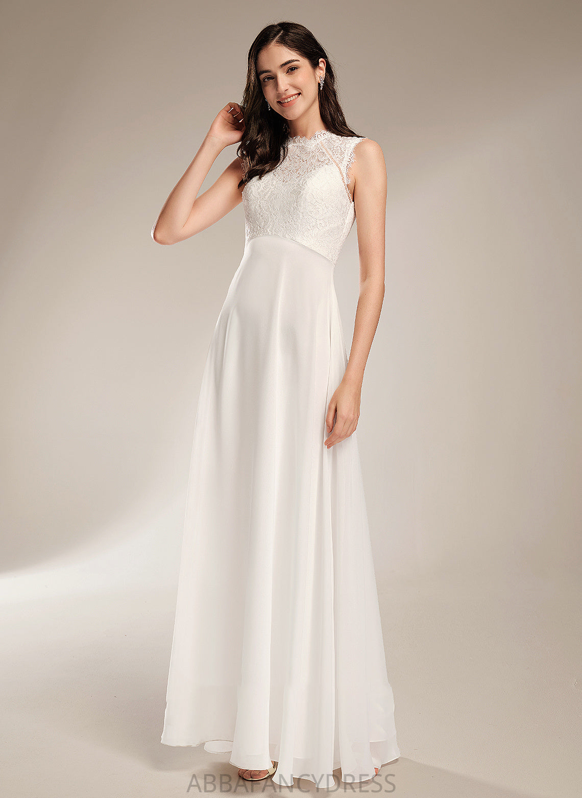 Wedding Dresses Lace With Scoop Dress A-Line Floor-Length Neck Wedding Hailie