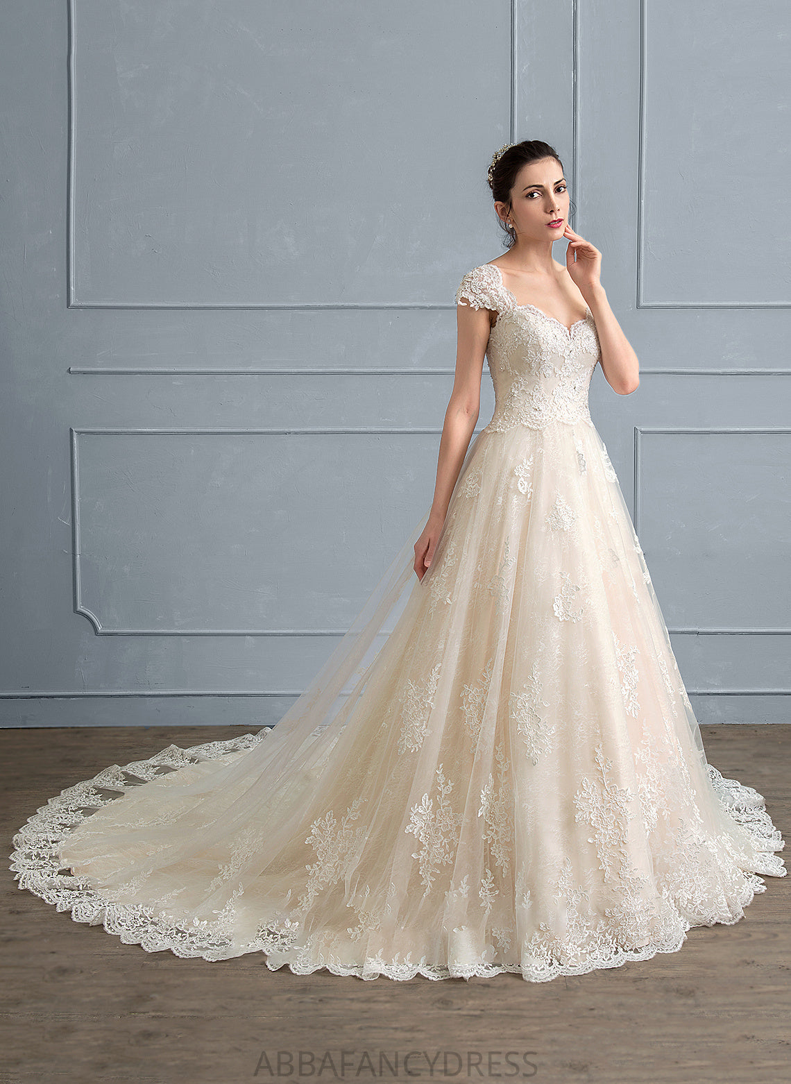 Wedding Dresses Dress Cathedral Tulle Beading Train With Ball-Gown/Princess Linda Sweetheart Sequins Lace Wedding