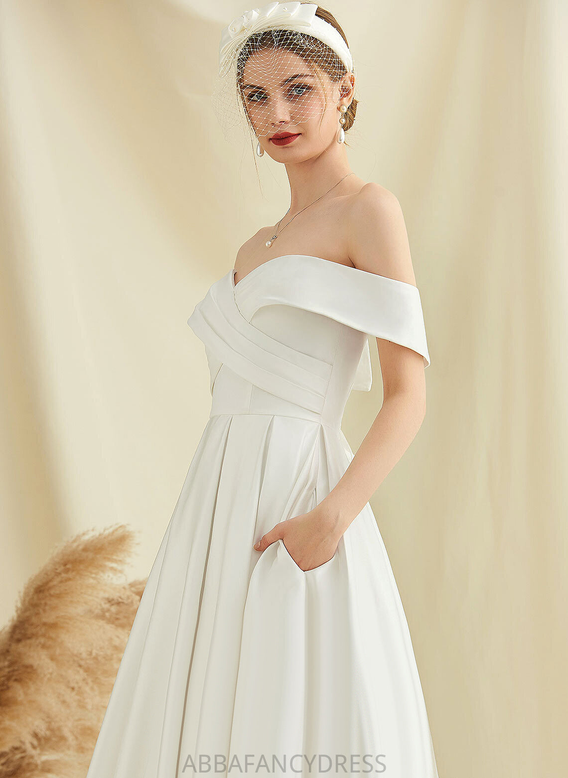 Wedding Dresses Janelle Dress Tea-Length A-Line Satin Wedding