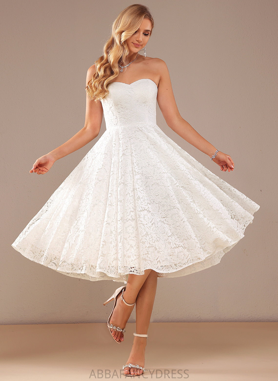 Lace Wedding Dresses Dress Wedding A-Line Lina Sweetheart Knee-Length