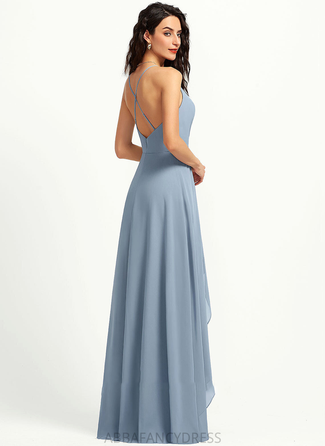 Juliette A-Line Prom Dresses Asymmetrical V-neck